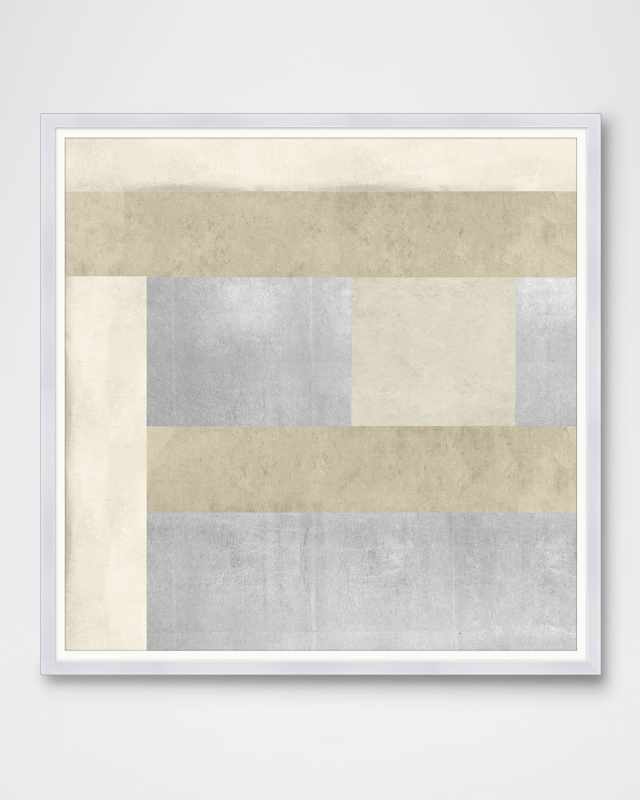 "Silver Maze 1" Framed Giclee